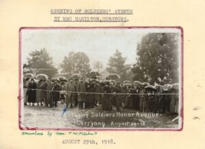 Opening Corryong Avenue of Honour 1918